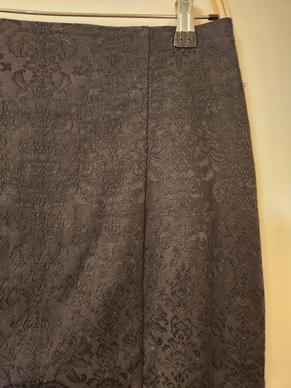 Classic Black Damask Pencil Skirt By Mossimo